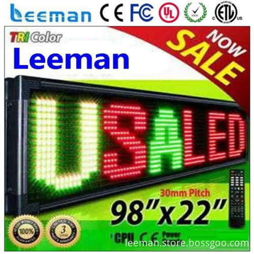 p10 led display P16 shenzhen 10mm Pixels and Red and Blue Tube Chip Color outdoor programmable led signs